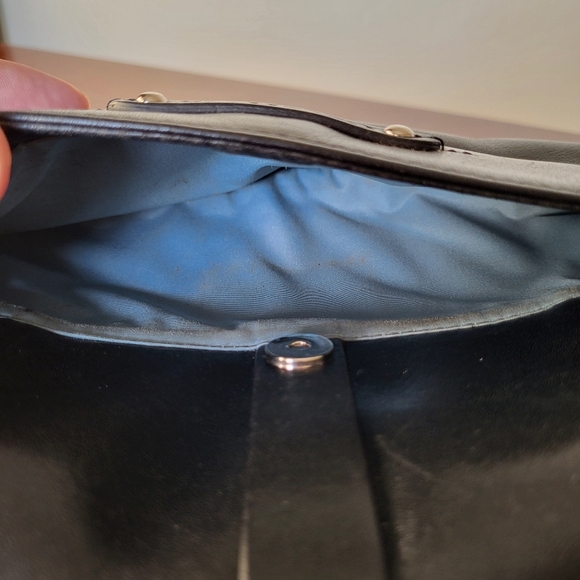 Cole Haan Purse Heavy Black Leather - Picture 12 of 14